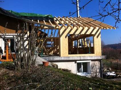 Rénovation chalet ancien Agrandissement Suivi travaux Devis estimation Permis de construire Plans esquisses Haute savoie Annecy Groisy