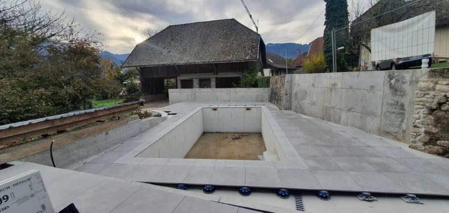 terrasse piscine  renovation maçonnerie