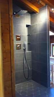 Rénovation chalet salle de bains plans projet travaux Aviernoz Grand annecy