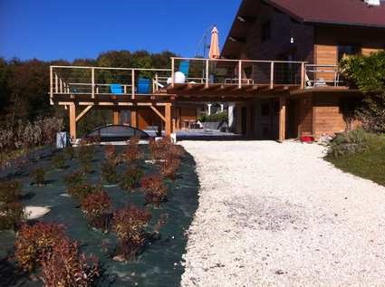 Travaux construction Aménagements extérieurs paysagés Piscine terrasse Conception Maitrise d'oeuvre Esquisses Plans Permis de Construire Devis estimations Chiffrage Suivi des travaux Annecy Groisy Haute savoie