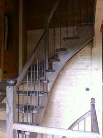 Rénovation chalet escalier Grand annecy Travaux Maîtrise d'oeuvre