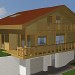 Esquisses 3D chalet neuf ossature bois Morzine 
